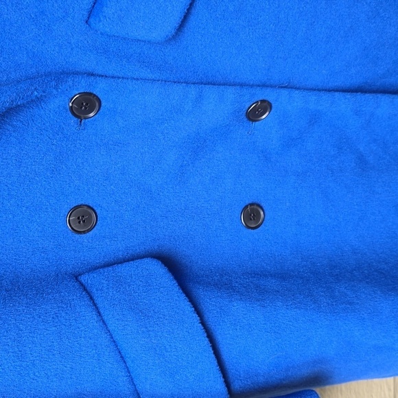 ASOS DESIGN smart dad coat in cobalt 2 XS NEW oversized - Picture 9 of 15
